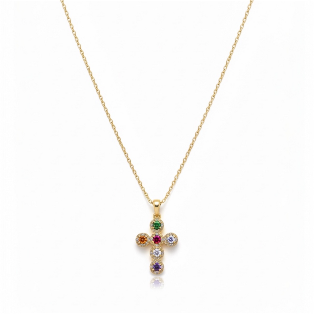 COLLANA CROSS MULTICOLOR