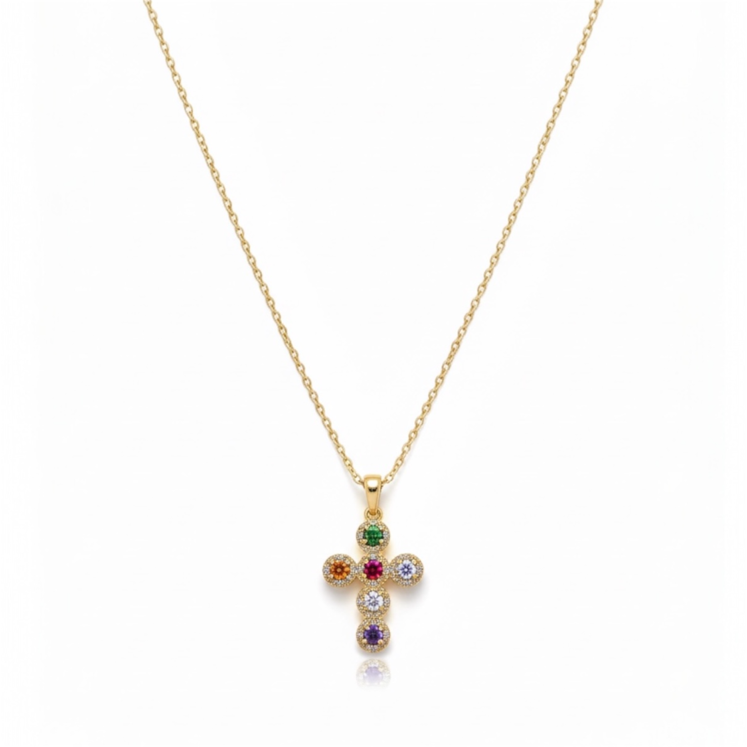 COLLANA CROSS MULTICOLOR