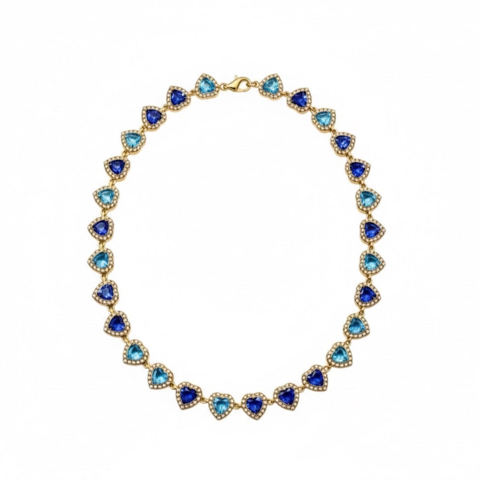 COLLANA HEART BLU