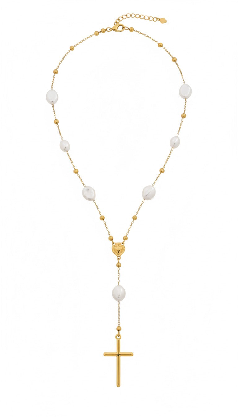 COLLANA ROSARIO PERLA